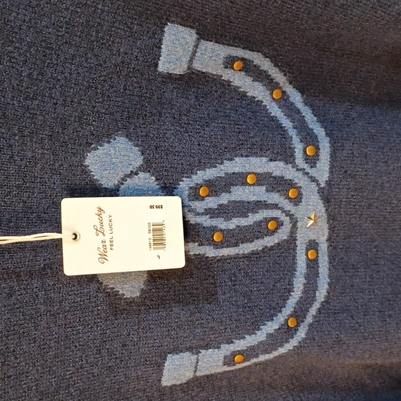 New! Lucky Brand Horseshoe Crewneck Size Large - Picture 4 of 8